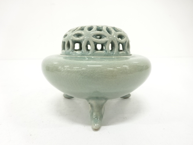  韓国人間文化財　柳海剛造　高麗青磁　香炉